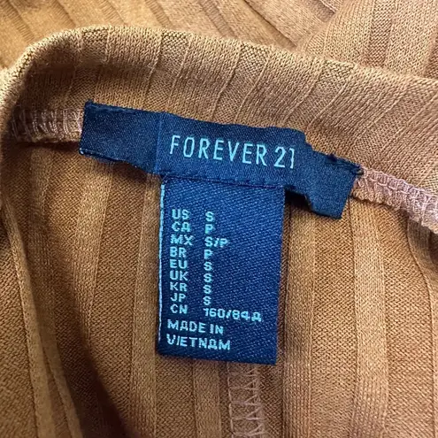 Forever 21  Ribbed Knit Bodycon Midi Dress Short Sleeve Casual Fitted Women Small