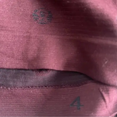 Lululemon  garnet swiftly tech long sleeve with logos all over size 4
