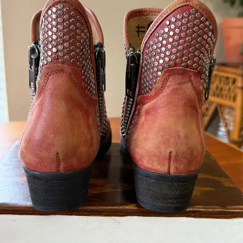 Circle G by Corral Ladies' Orange-Red Studded Shortie Ankle Boots Style Q0125 9