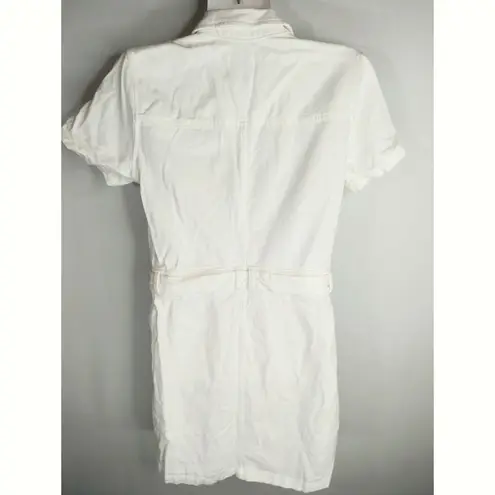 Rails Danica White Button-Up Belted Denim Shirt Dress Coastal Cowgirls Women's S