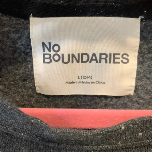 No Boundaries Distressed Sweatshirt NWT With Hand Embroidered Attitude Ghost LRG