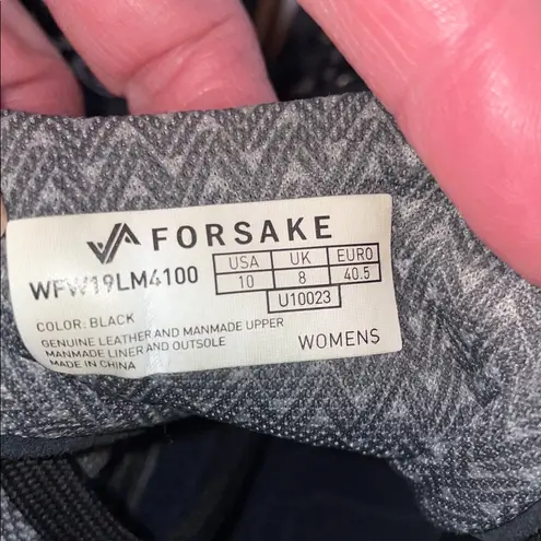 FORSAKE OUTDOOR HIKING WALKING SNEAKER BOOT STYLE WATERPROOF LEATHER SUEDE 10 Black