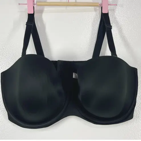 Cacique Strapless Bra Full Coverage Underwire Convertible Black 40F