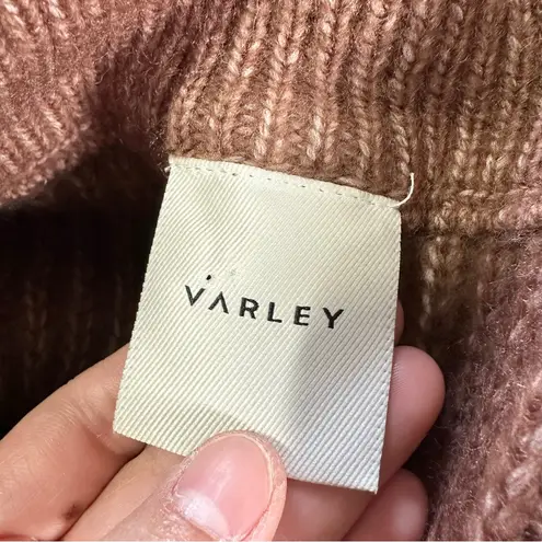 Varley Women’s Wool Blend Putney Knit Jacket Sweater Cardigan Full Zip Brown XS