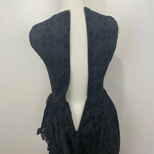 Simone Rocha Eyelet Midi Dress Sleeveless Draped Back Dress Size 2 NWT $1,770