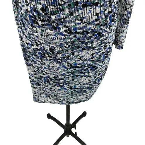 Reiss  Fox Mesh Lace Crochet Bodycon Dress Blue Tropic Print Size US‎ 6