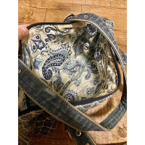 Vera Bradley RARE Vintage quilted denim jean  bag