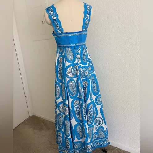 Goldie NWOT Alemais blue and White Patterned Dress