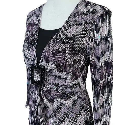 Y2K Brittany Black Purple Sequin V