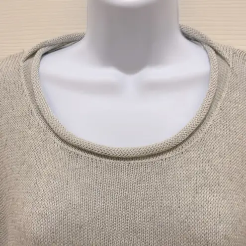 Peach Love California Peach Love Light Gray Distressed Raw Hem Boho Sweater