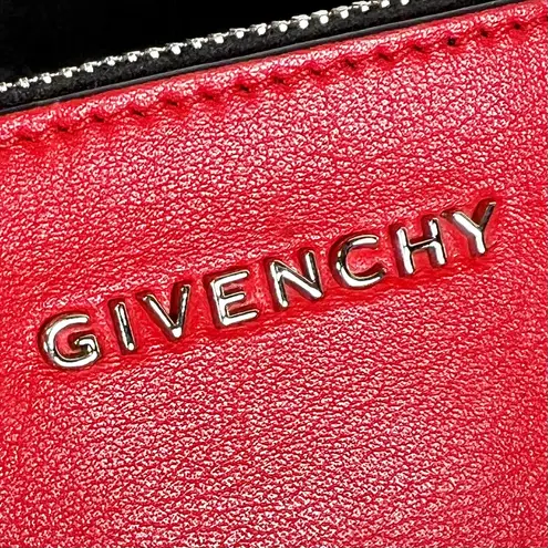 Givenchy Couture Large Rare Red, White & Navy Stitched Logo Pouch/Clutch