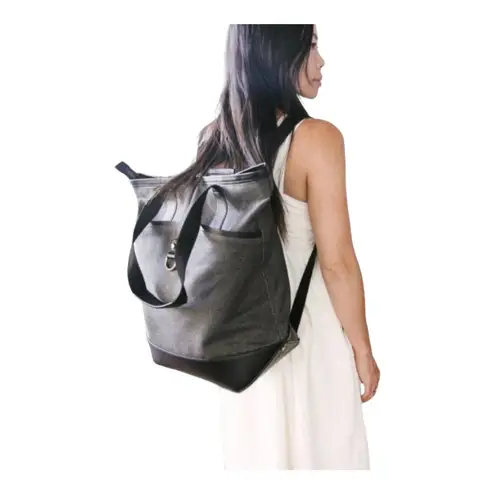 NEW PB Jeremiah Brent CONVERTIBLE DIAPER BAG 17" Gray Backpack Handbag Purse NWT