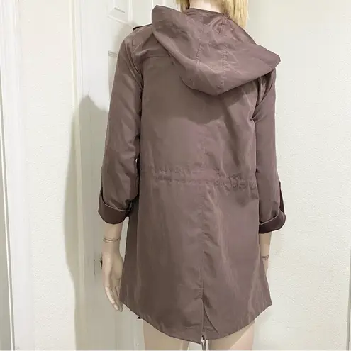Staccato Taupe Hooded Utility Jacket Size S