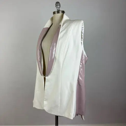 NWT Saint Grace Vetements Cream and Lilac Vest White Size 2X