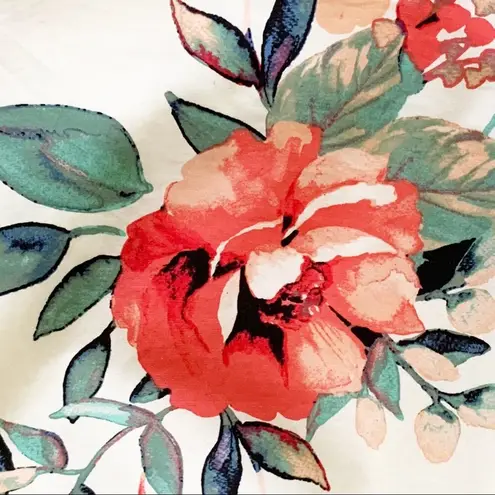 Adrienne Dress Tropical Floral On Off Shoulder Ruffle Neckline Sleeveless Small