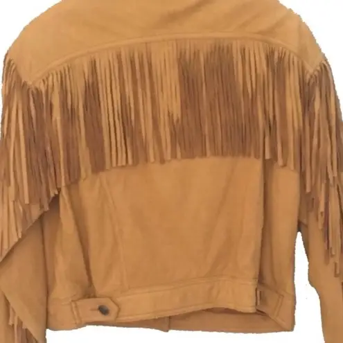 Andrew Marc Vintage: new ᯾ Soft Leather Suede Fringe Jacket ᯾ Western Saddle ᯾ M