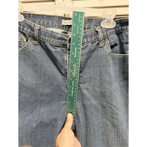 Fashion Bug Crop Denim Jeans Mid Rise Size 18P Medium Wash