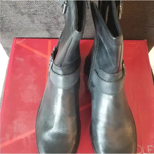 Aerosoles Black Leather Boots NIB