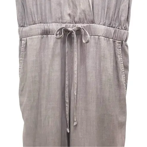Anthropologie  Cloth & Stone Jenna Cropped Jumpsuit Lavender Gray Tencel Size XS