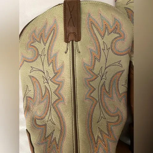 Twisted X NWOT | Light Green/Brown Leather Cowgirl Boots | 1/2 Sz Lg | $200 +