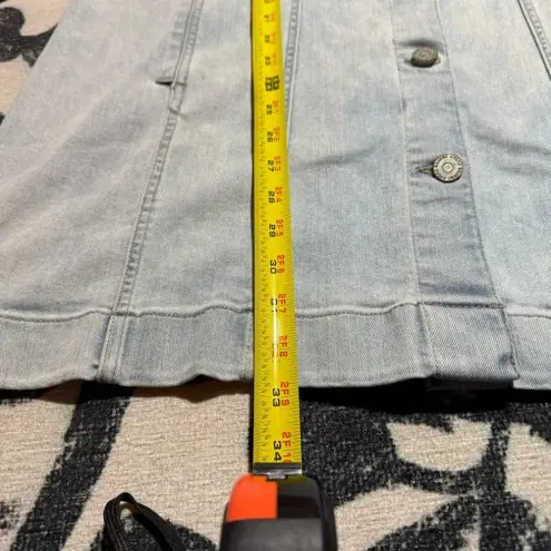 Susan Graver  Regular light blue denim long Jean jacket‎ women’s size XLP
