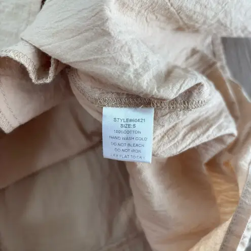 Grade & Gather Dress Womens Size Small Anthropologie Baby Doll Mini Tan Dress