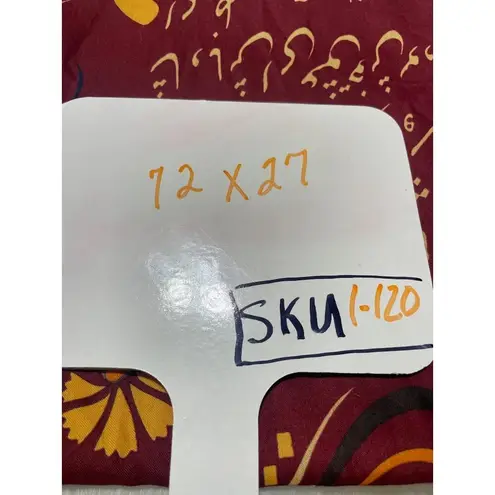 Vintage Macho Maroon Printed Scarf With Abstract & Calligraphy Design Red Size L