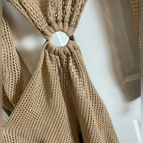 Women's Summer Swim Cover Up dress size Large Tan