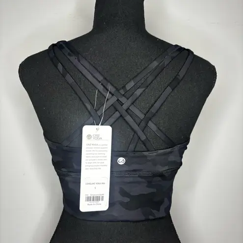 CRZ Yoga Women's Sport Top Jungle Camouflage Gray Size Small New W/tags