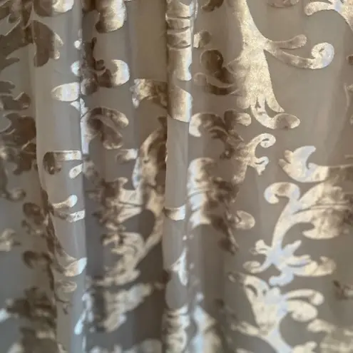 Indigo Soul Velvet Burnout Tunic Top Taupe Embellished Boho Holiday Festival