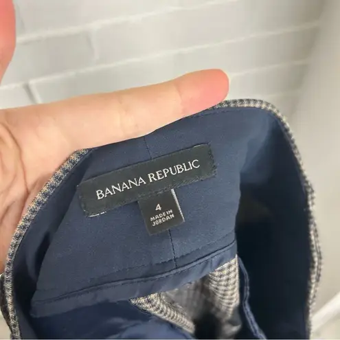 Banana Republic Wool Blend Plaid Wide Leg Flannel Pant Size 4