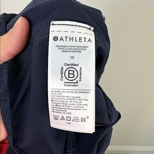 Athleta  Trekkie High Rise Parachute Pants Women’s Size 10 Navy Blue Nylon Hiking