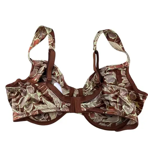 Victoria's Secret VTG  Second Skin Satin Underwire Bra 38C Floral New‎ NWT