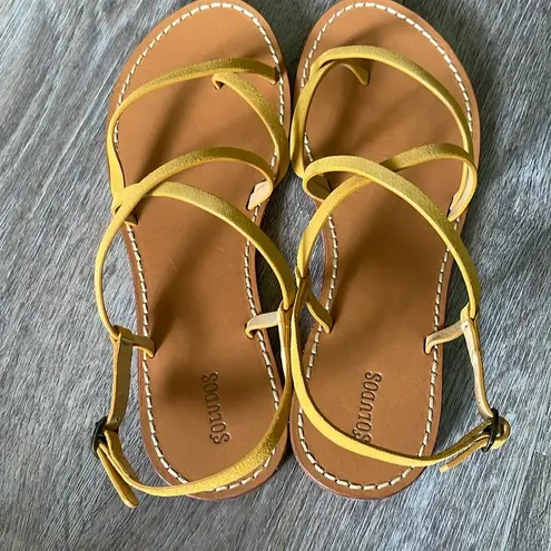 Soludos Zoe Leather Strappy Sandals Size 8