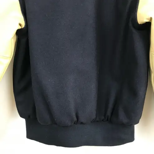Holloway Unisex Letterman Virgin Wool Varsity Jacket Size S Vinyl Sleeves