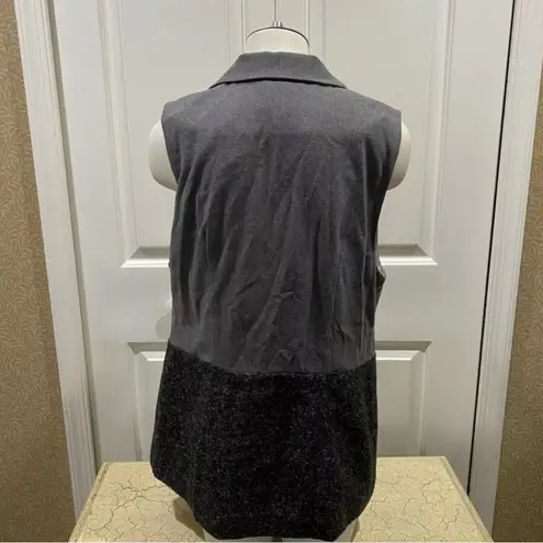 CAbi  Over The Moon Sleeveless Blazer Speckle Vest Gray Black NEW Medium NWT