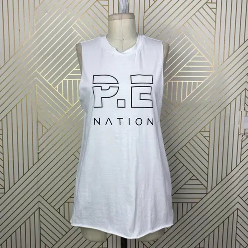 P.E Nation Base Load Tank Top in White Size Small *Flawed