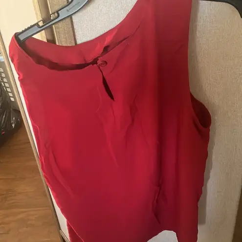 Elementz Red Tank Top with Classic Round Neckline 1X nwt
