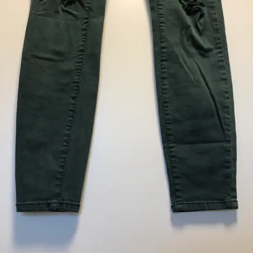 Angel Kiss Distressed Colored Jeans Green Small