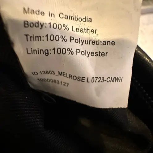 The Sak Leather Crossbody Bag Black Brown Suede Trim Boho Adjustable Strap