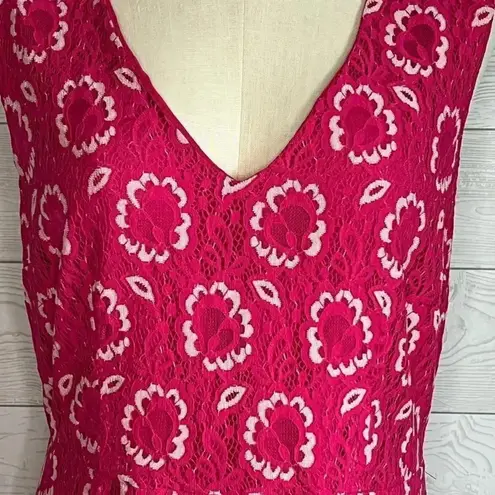 New York & Company pink lace fit & flare, above the knee dress Size XL Pink