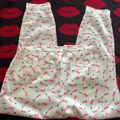 Barbie Japan pink white lipstick high waisted pants M Size M