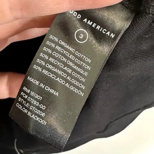 Good American NWT  Black Rouched Tank - Size 3 (Large)
