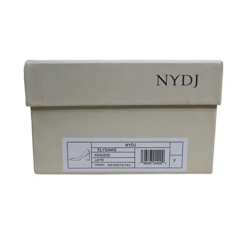 NYDJ Womens 7 Elysia Pointy Toe Leather Pump in Latte NEW