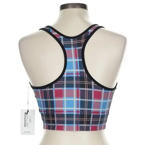 Splits59 Plaid Sports Bra - Size Large - NWT pink blue multi