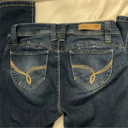 Ymi Wanna Betta Butt Blue Denim Jeans 3 Casual Y2K Classic Retro Bodycon Shaper