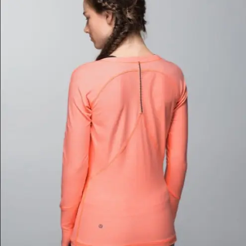 Lululemon HP!  Love Some Run long sleeve orange 10 top.