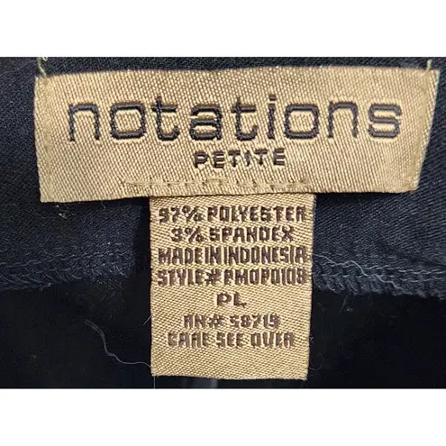 Notations Petite Black Dress Pants Career Wear Stretch PL