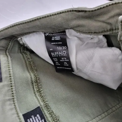 Buffalo Womens Jeans Size 10/30 Britton Olive Green Straight Leg Pockets