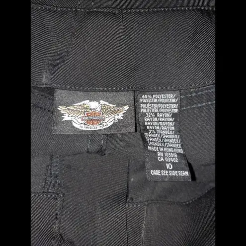 Harley Davidson Black with Silver Studded Waist Size 10